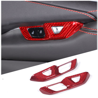 Red Real Carbon Fiber Interior Full Decor Cover Trim Kit for Corvette C8 2020-25 - Variants 1-5 25