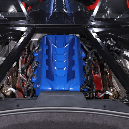 Blue Engine Bay Panel Cover Trim in Edge Blue For Corvette Coupe C8 2020-2026 24