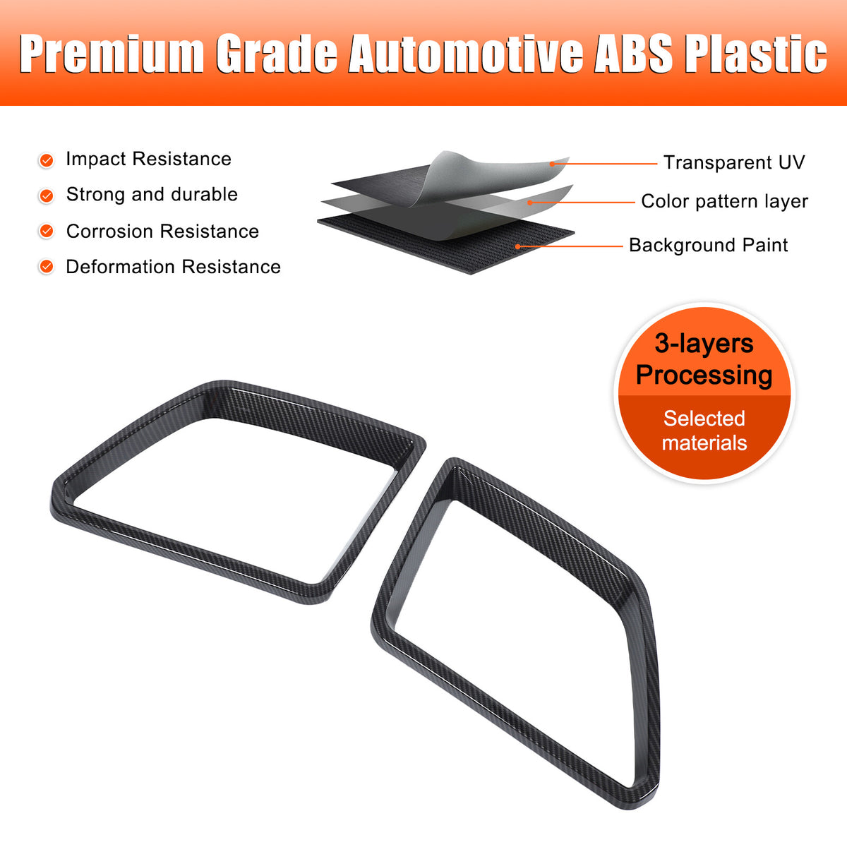ABS Carbon Fiber Exterior front Grille frame Cover Trim For Pontiac G8 08-09 US 15