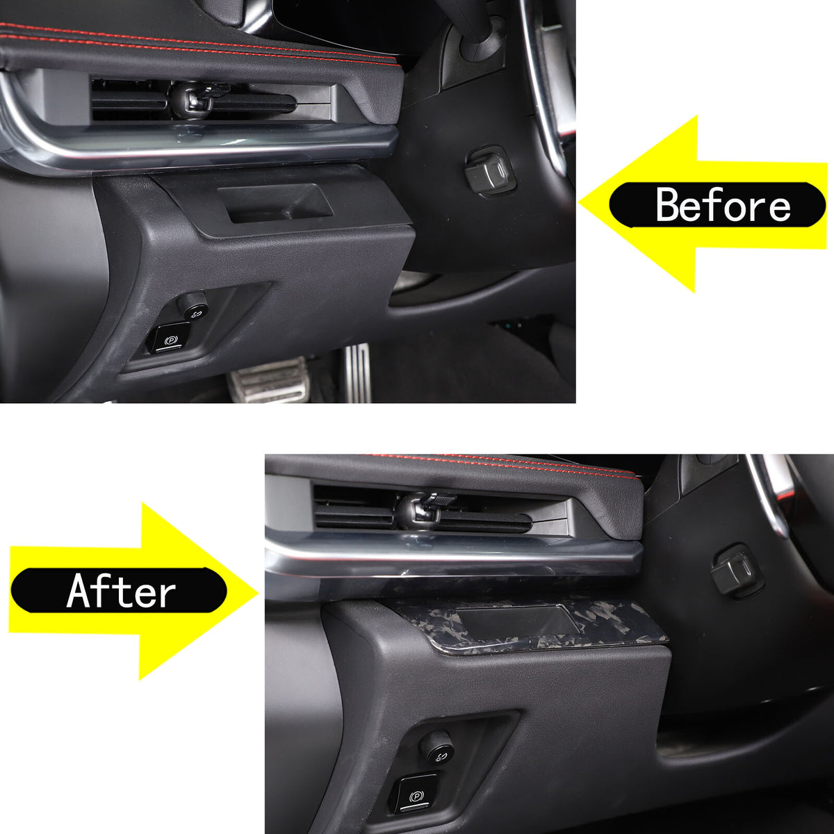 Forged Carbon Fiber Steering Wheel Card Slot Trim Cover For Corvette C8 2020-26 6