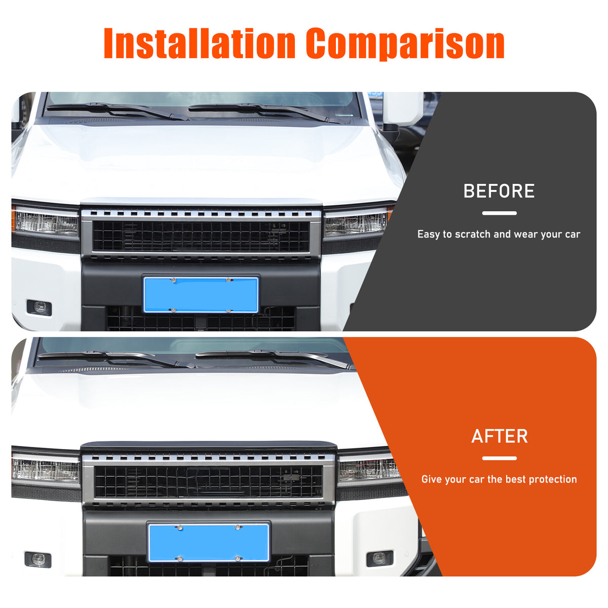 Glossy Black Front Grille Upper Engine Hood Trim For Toyota Land Cruiser LC250 5