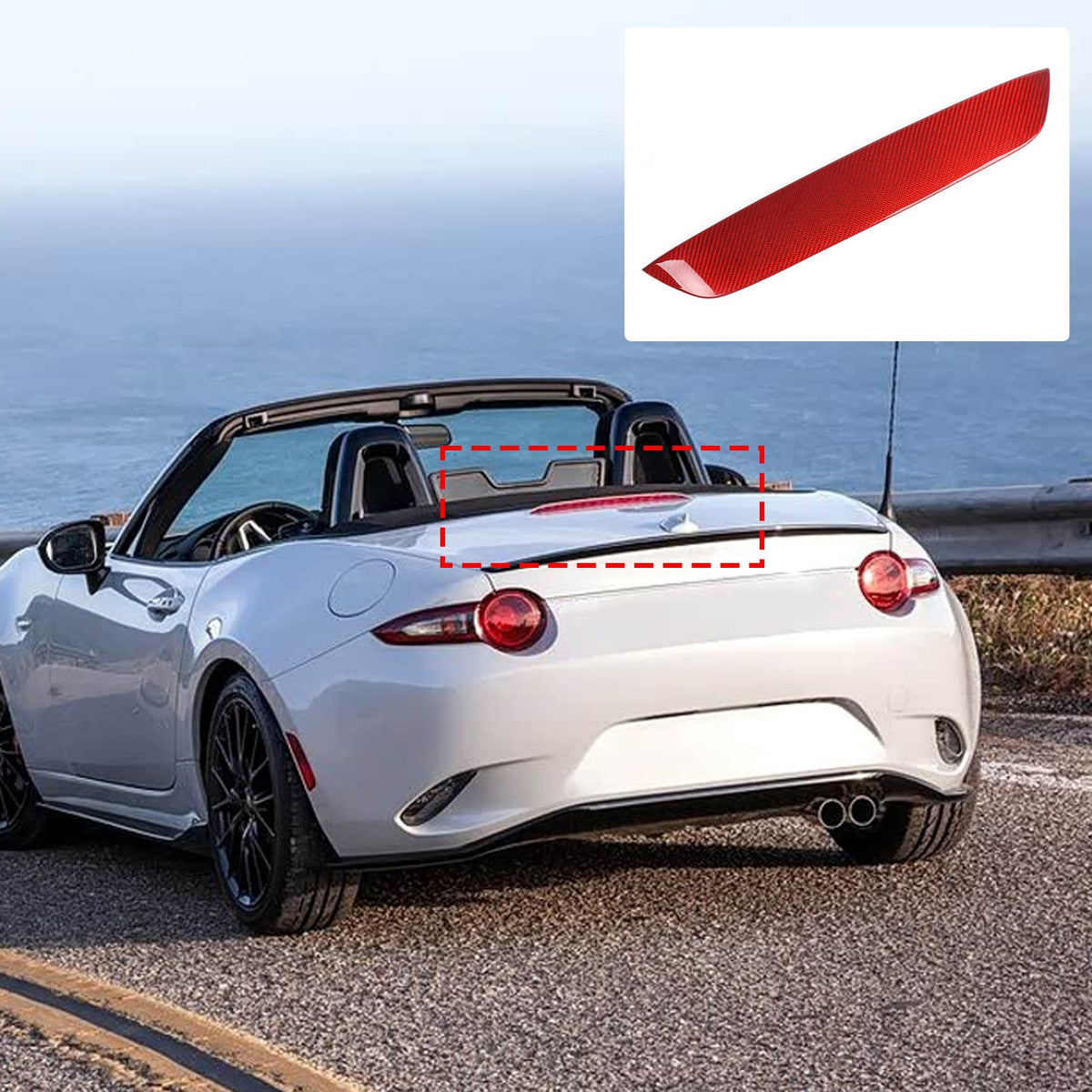 Red Real Carbon Fiber Interior Full Interior Trim For Mazda MX-5 Miata 2016-2026 - Variants 1-5 36