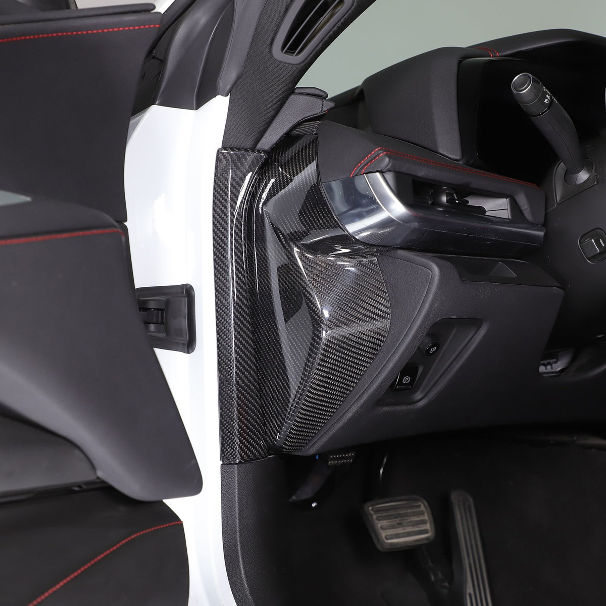 Real Carbon Fiber Door Inner Pillar Trim & Dashboard Side Trim For Corvette C8 3