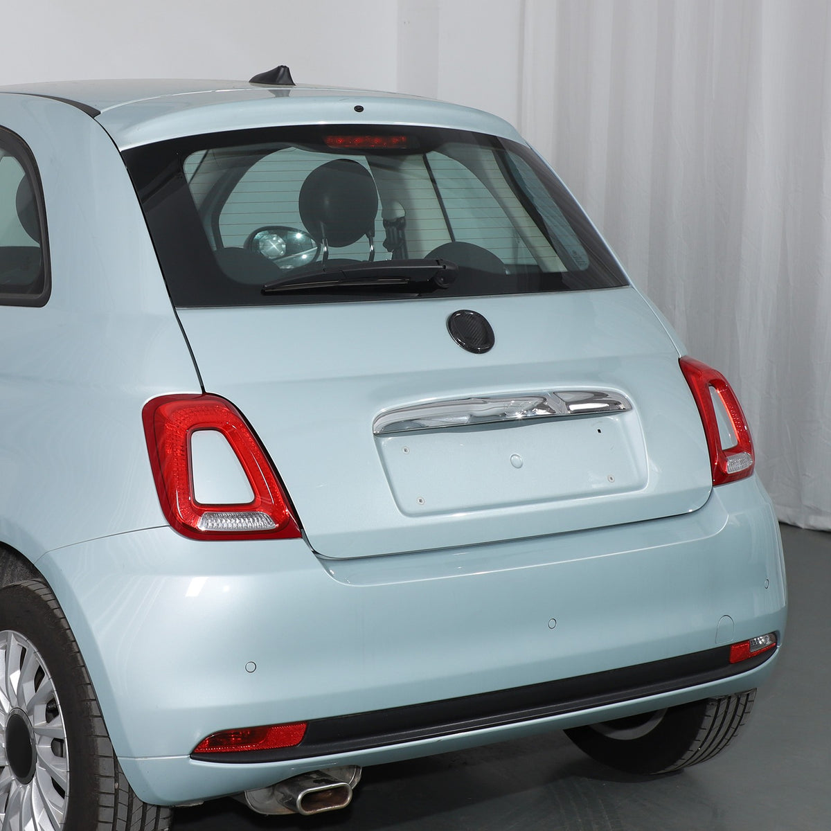 Real Carbon Fiber Front & Rear Emblem Cover Trim For Fiat 500 312 2016+ 12