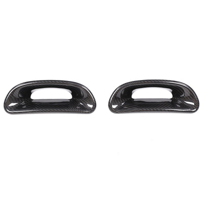 Real Carbon Fiber Front Rear Seat Back Trim For Fiat 500 Abarth 595 2016-2024 9