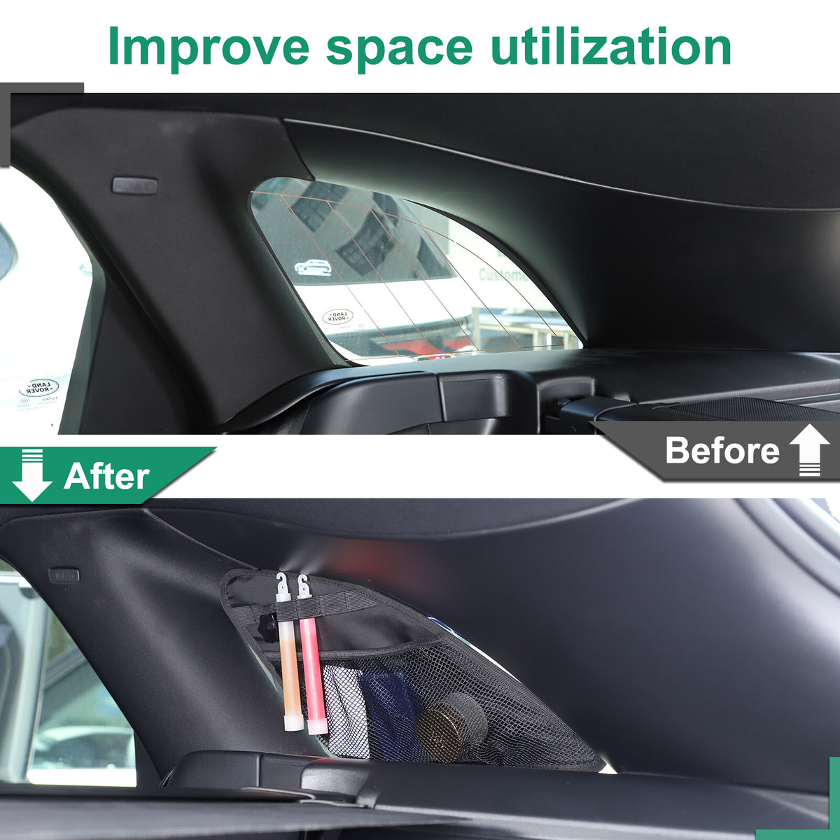 Trunk Left & Right Side Window Hanging Bag For Range Rover Velar L560 2024+ 12