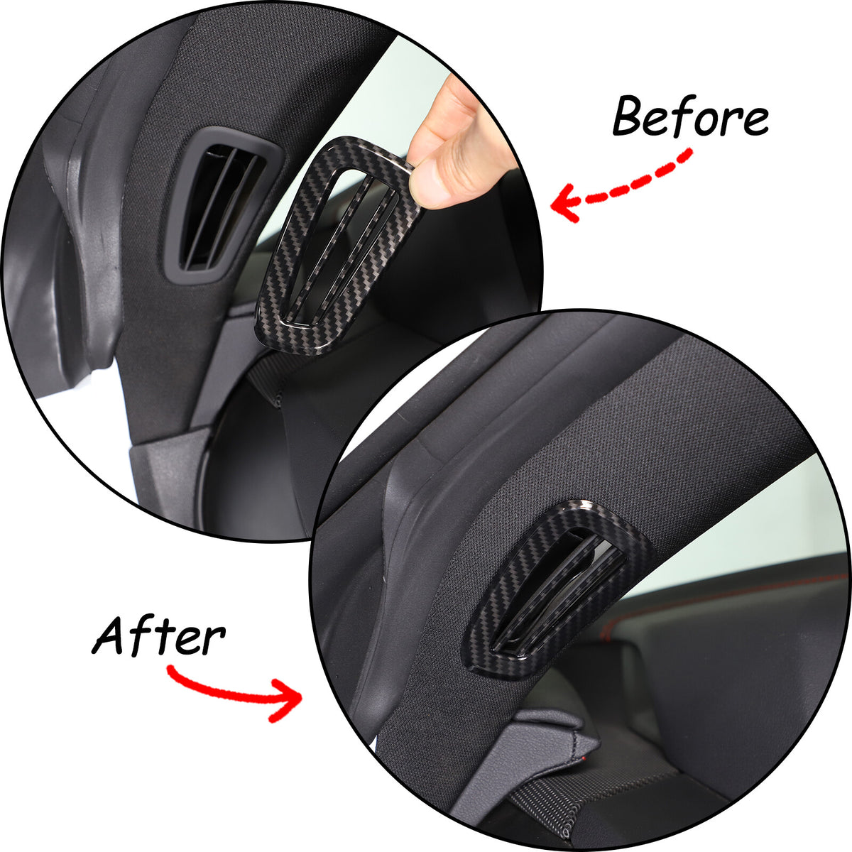 Carbon Fiber ABS Interior Full Decor Cover Trim Kit For Corvette C8 2020-2025 - Styles 11-15 25