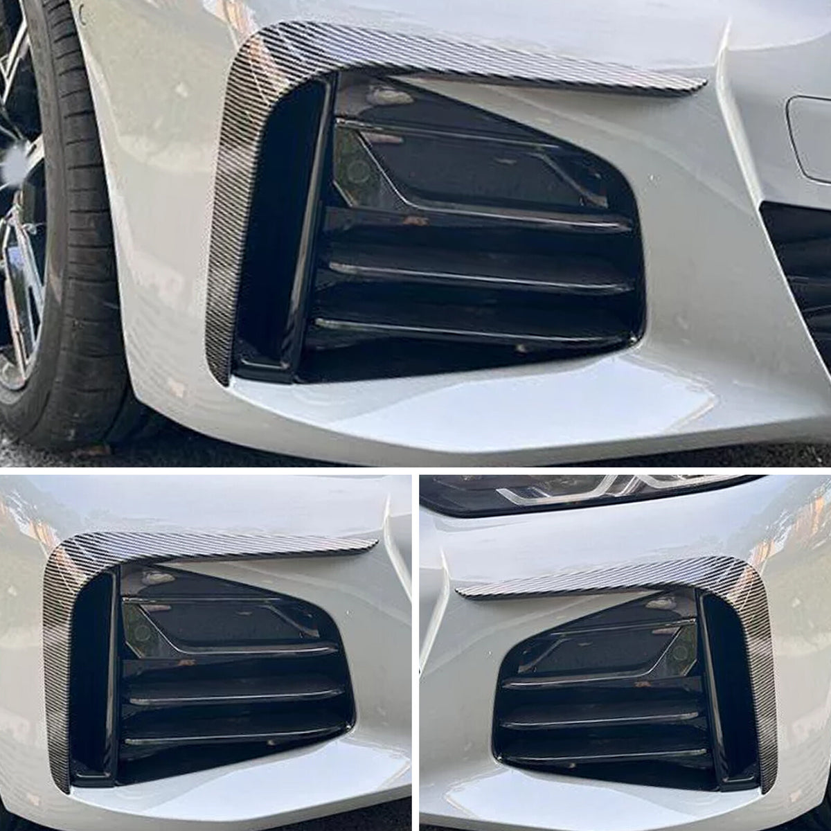 Carbon Fiber ABS Front Bumper Side Air Vent Trim For BMW G22 G23 M Sport 20+ 1