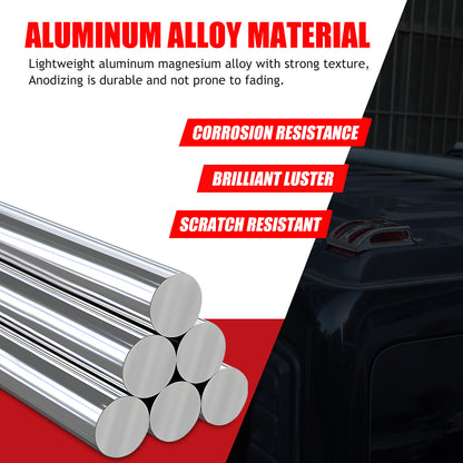 Chrome Billet Top Corner Marker Light Guards Cages For Hummer H2 2003-2010 20