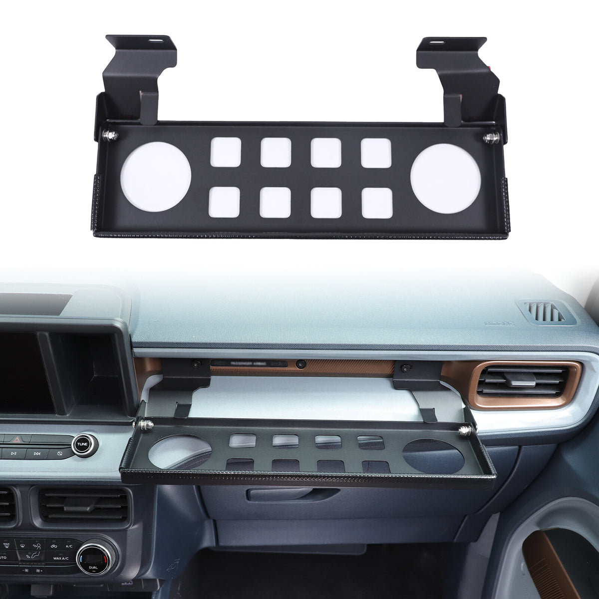 Aluminum Multi-functional Passenger Side Storage Rack For Ford Maverick 2022+ 10