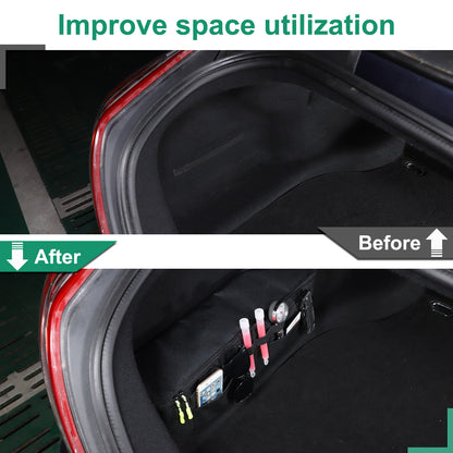 2x Rear Trunk Storage Bag Pockets Organizer Fit For Jaguar XJ X351 2010-2019 7