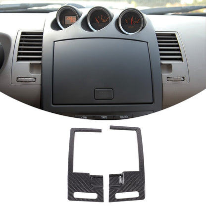 Real Carbon Fiber Center Console Air Vent Trim For Nissan 350Z Z33 2003-2006 2