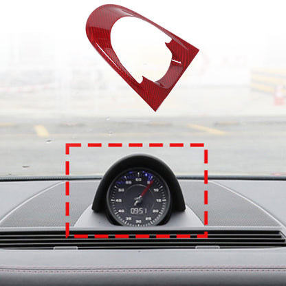 Red Carbon Fiber Instrument Panel Cover Overlay For Porsche Panamera 971 2017-23 1