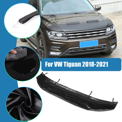 Black Car Bonnet Hood Bra Protector Mask Cover FOR VW Tiguan 2018-2021 US 1