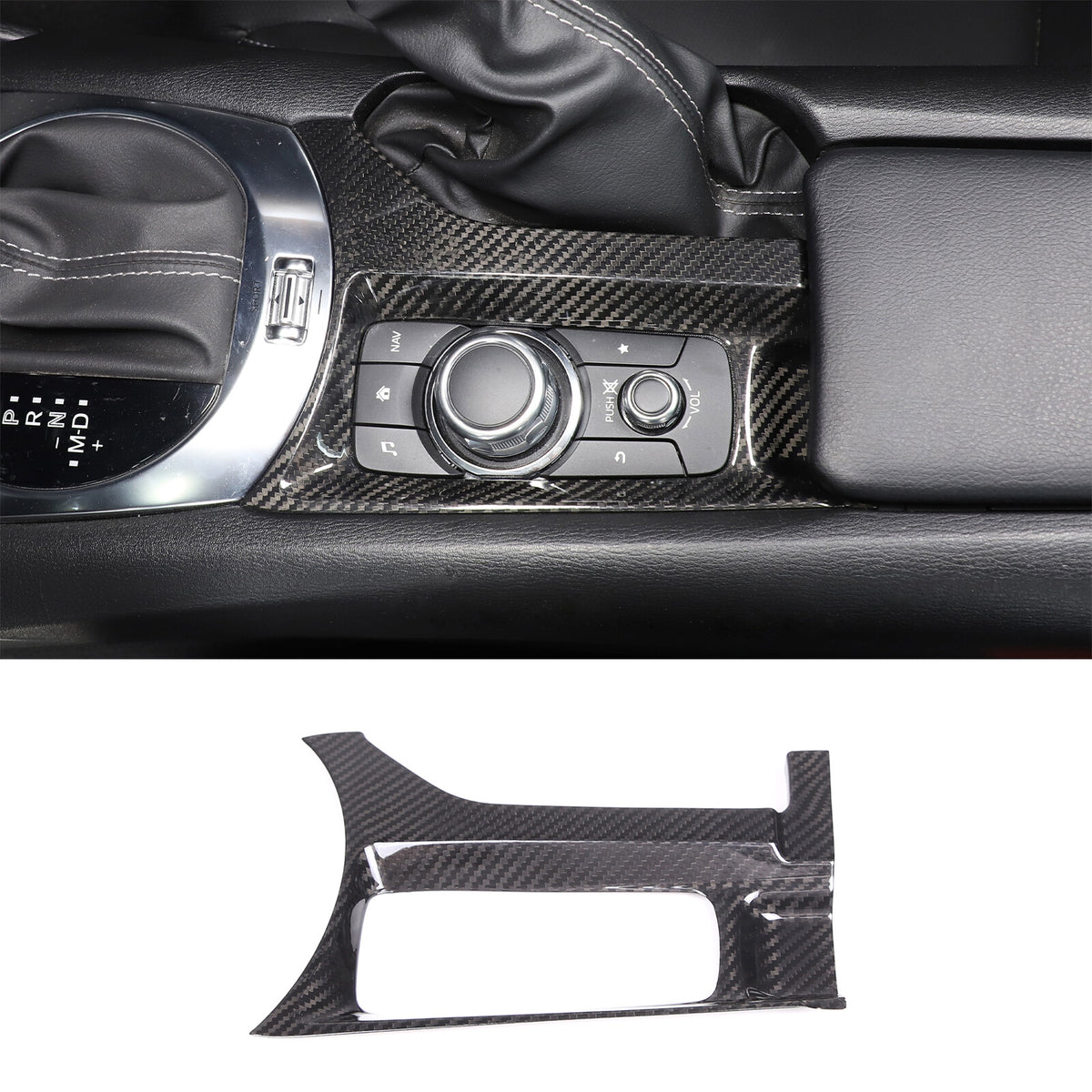Real Carbon fiber Center Multimedia Panel Cover Trim For Mazda MX-5 2016-23 US 7