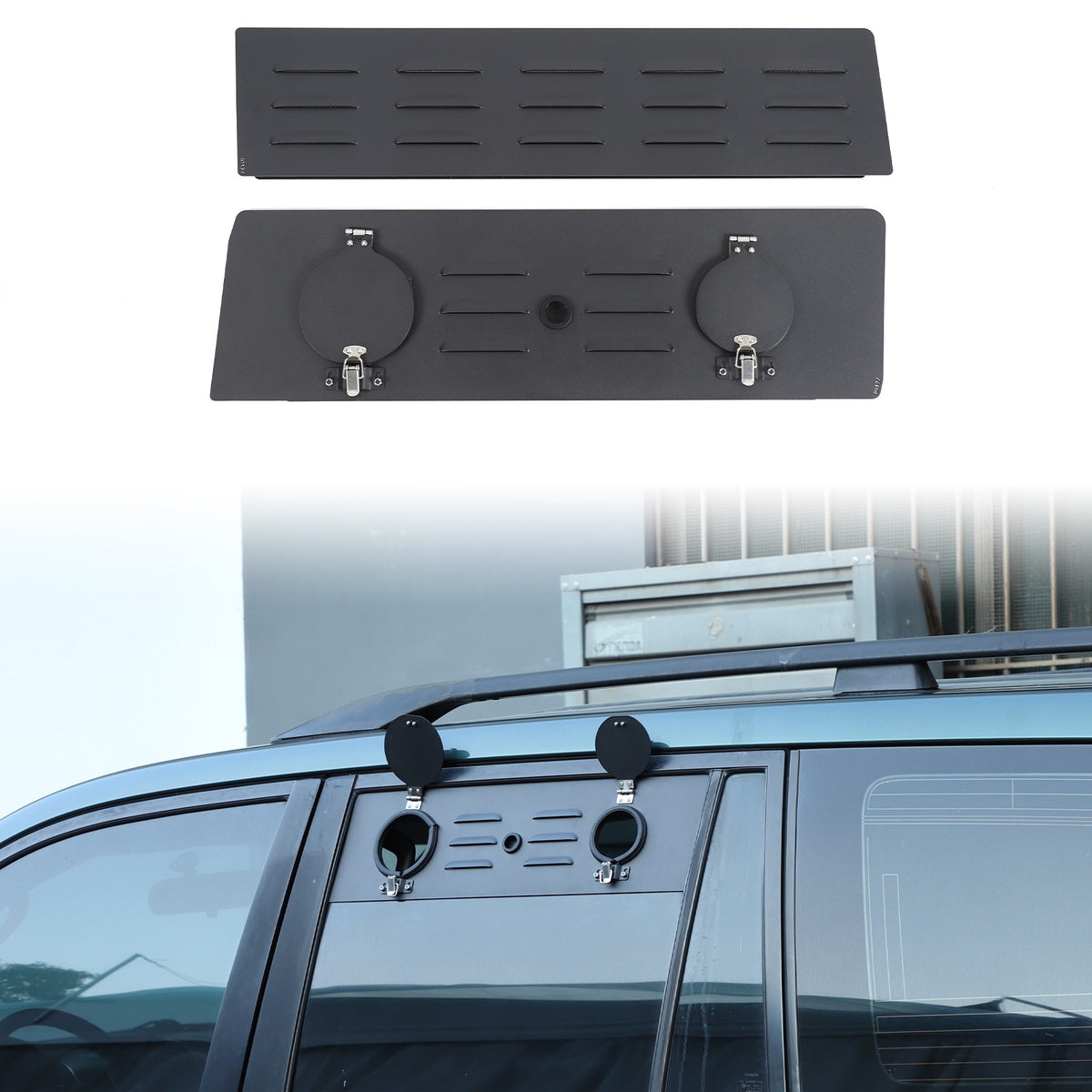 Rear Window Louver Air Vent Trim (Heater Version) For Toyota Prado 2003-2023 2