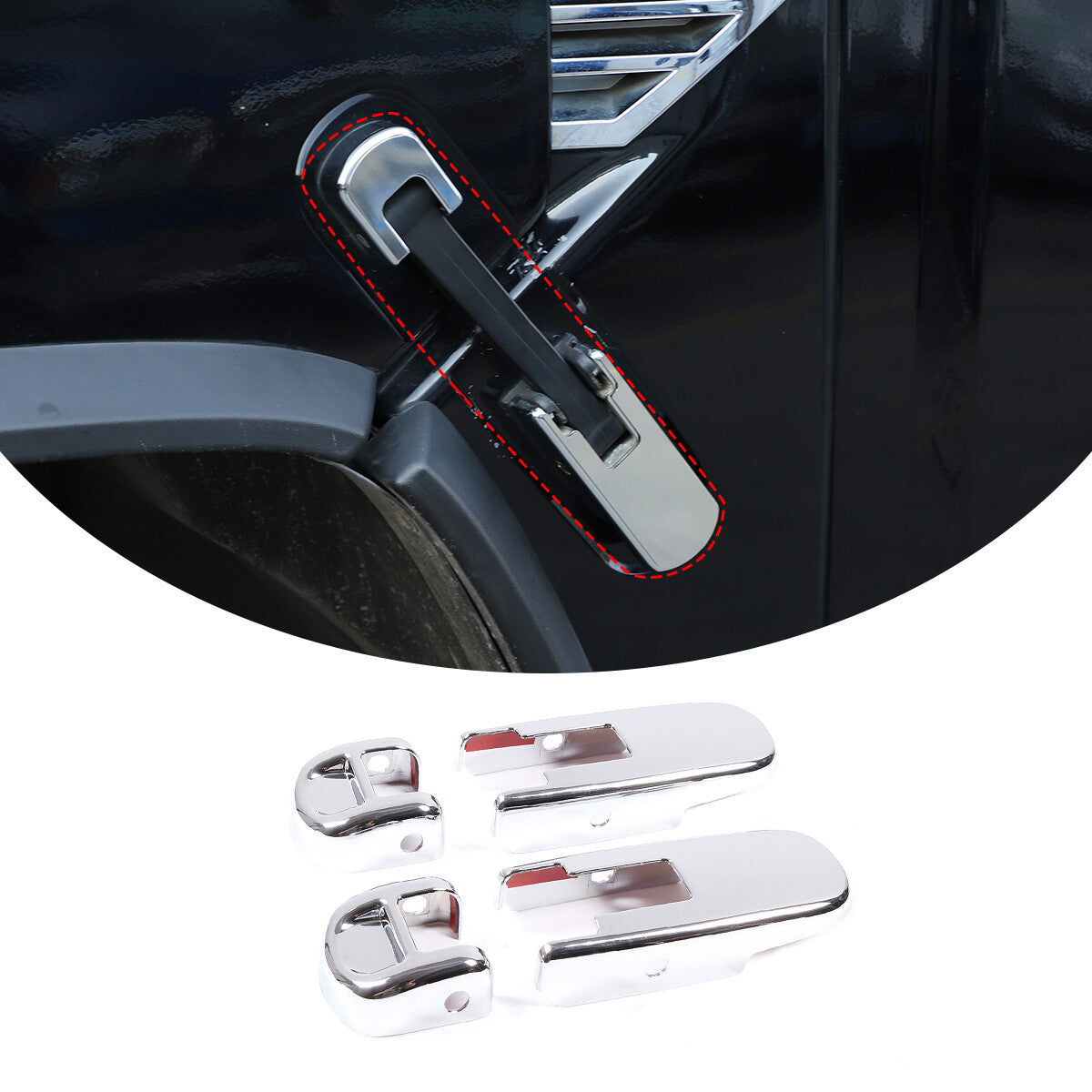 Silver Chrome Cover Trim Door Handle Mirror Hood Vent Kit For Hummer H2 2003-09 16