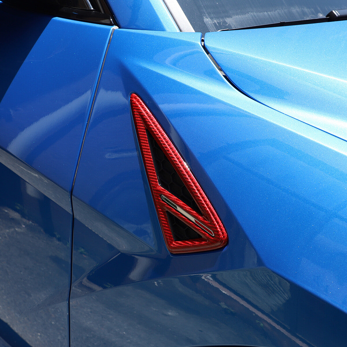 Red Car Side Wing Air Flow Fender Vent Trim Sticker For Lamborghini URUS 18-23 4