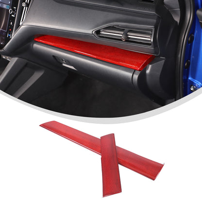 Red Real Carbon Fiber Center Console Panel Trim For Subaru WRX VB Crosstrek 22+ 2