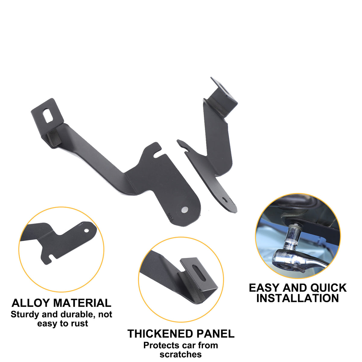 Carbon Steel Hood Spotlight Bracket Holder For Land Rover Defender L663 2020+ 4