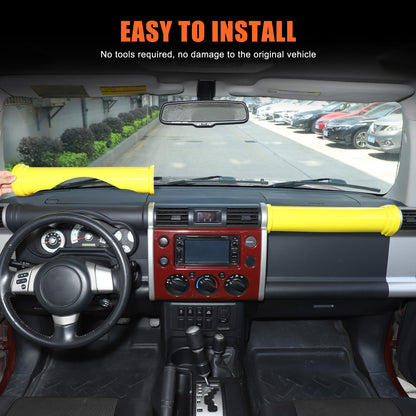 ABS Yellow Center Dashboard Panel Trim Strip For Toyota FJ Cruiser 2007-2021 9