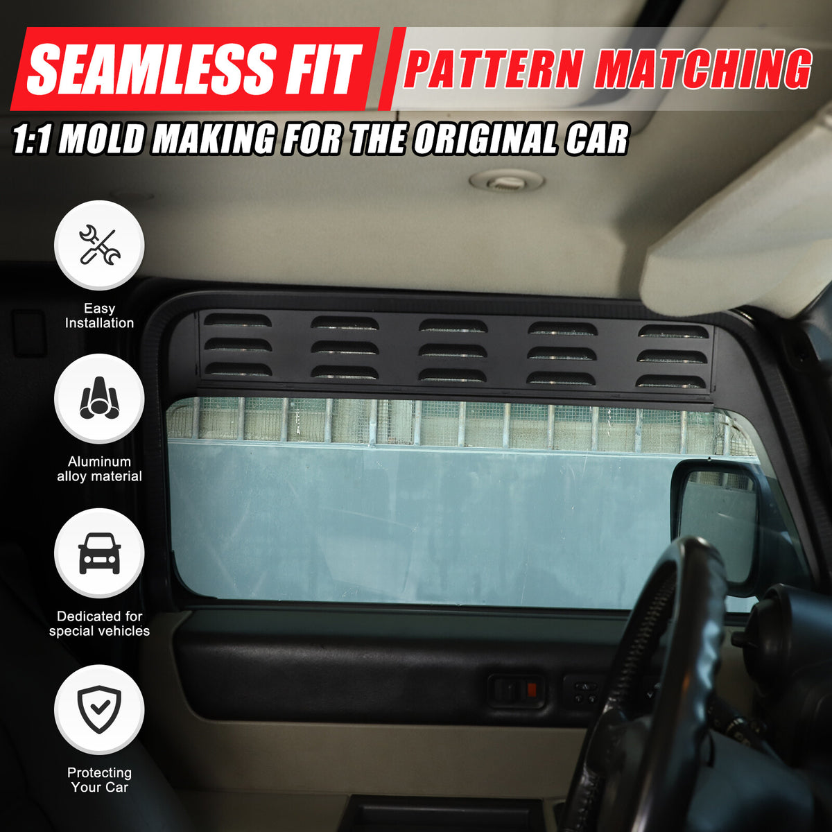 Front Door Window Louver Air Vent Panel Trim Cover For Hummer H2 2003-2009 12