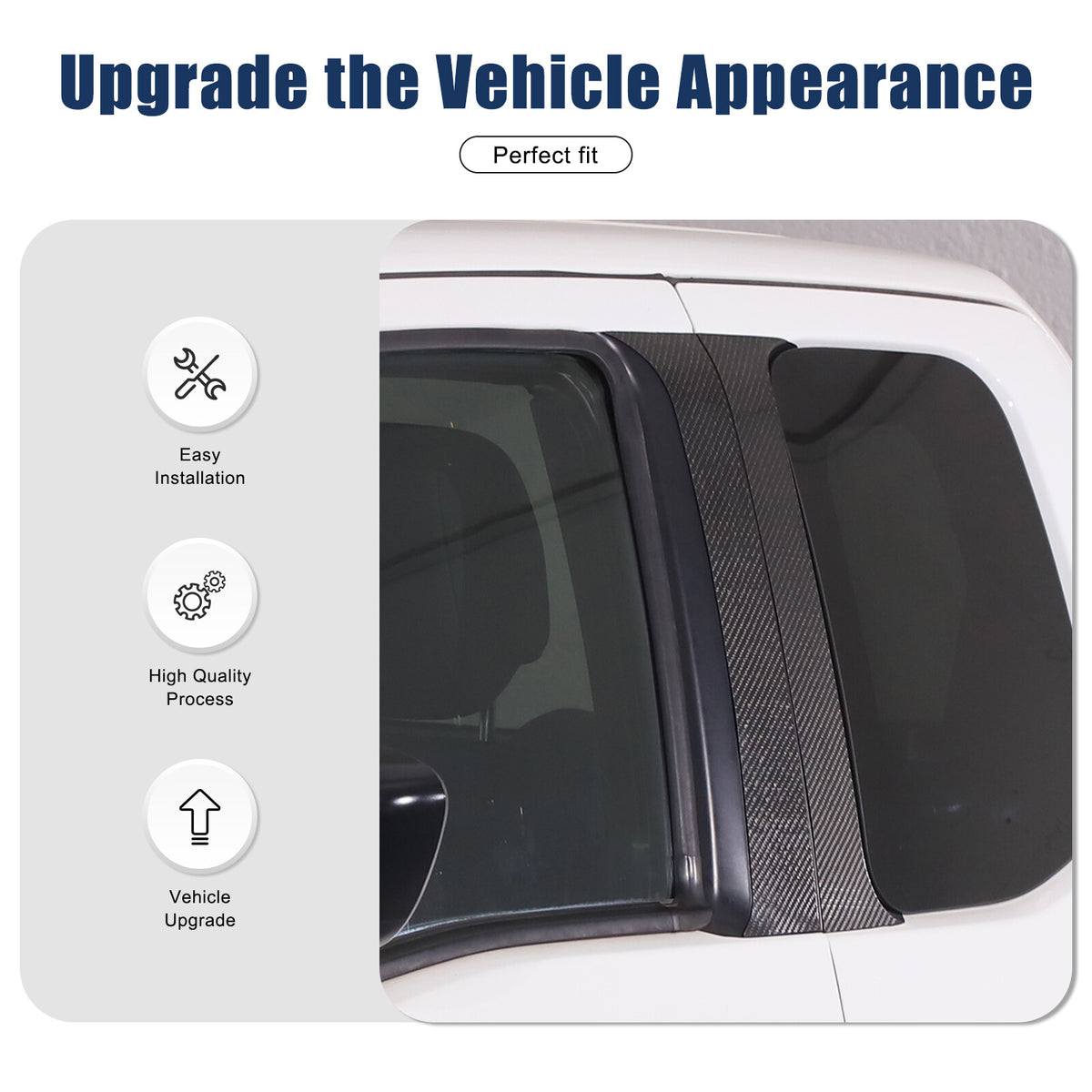 Carbon Fiber Center Door Pillar Post Trim Cover For Nissan Frontier D41 2024+ 19