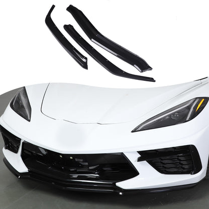 Replacement Black Front Bumper Lip Kit Splitter Exterior For Corvette C8 20+ US 19