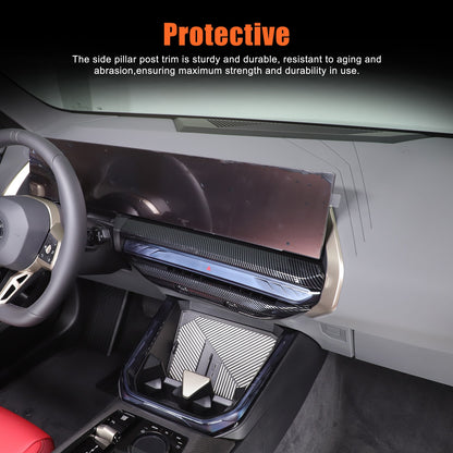 Carbon Fiber ABS Center Console Air Outlet Frame Trim For BMW X3 G45 2025+ US 4