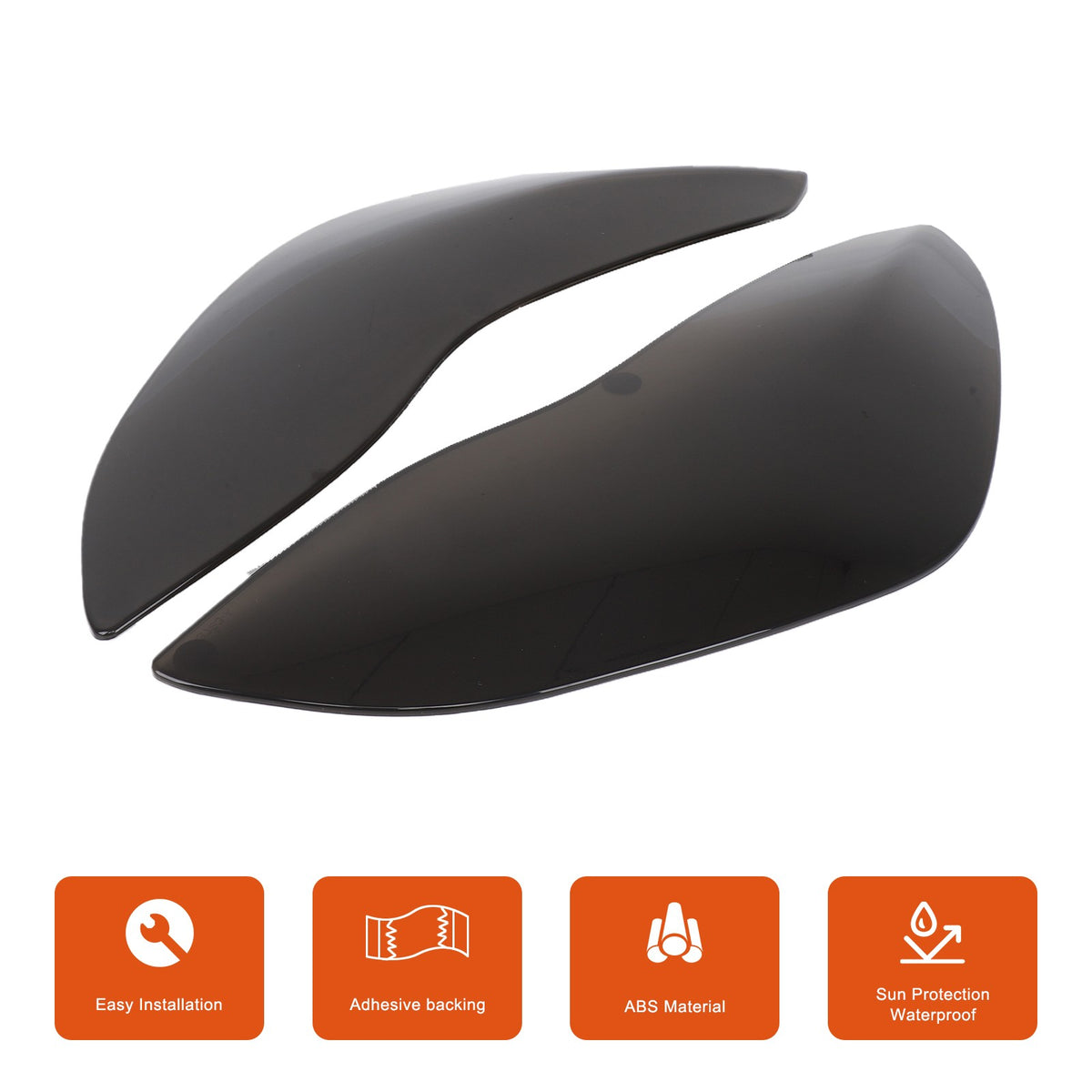 Transparent Gray Smoked Front Headlight Trim Cover For Tesla Model 3/Y 17-22 US 10