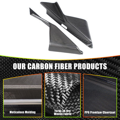 Matte Real Carbon Fiber Front Inner A-Pillar Trim For Nissan 370Z Z34 2009-2020 3