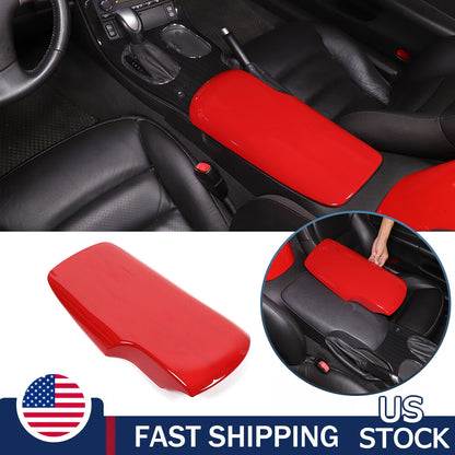 Red Center Console Armrest Box Cover Trim For Corvette C6 2005-2013 US 1