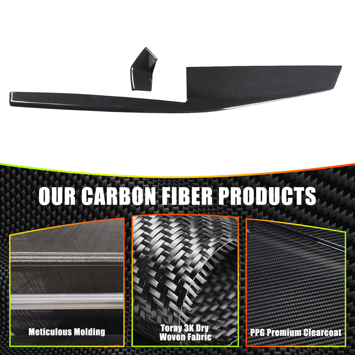 Real Carbon Fiber Center Dashboard Trim For BMW X5 G05 X6 G06 X7 G07 23+ US 7