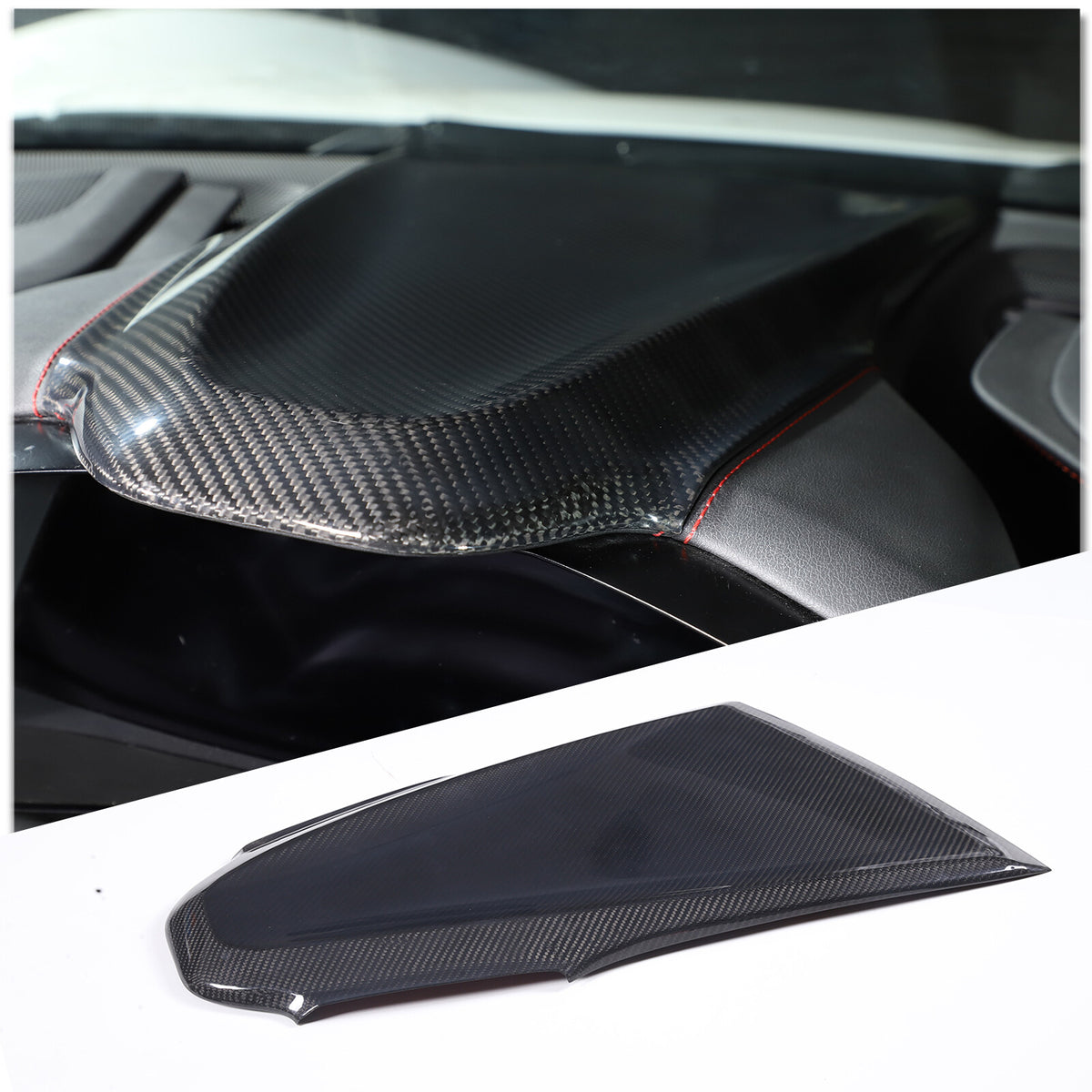 Real Carbon Fiber Dashboard Instrument Upper Cover for Corvette C8 20-25 US 20