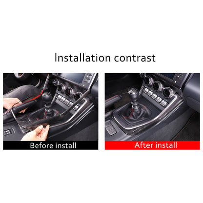 Real Carbon Fiber Center Shifter Side Bezel Frame Trim For Subaru BRZ 2022+ 4