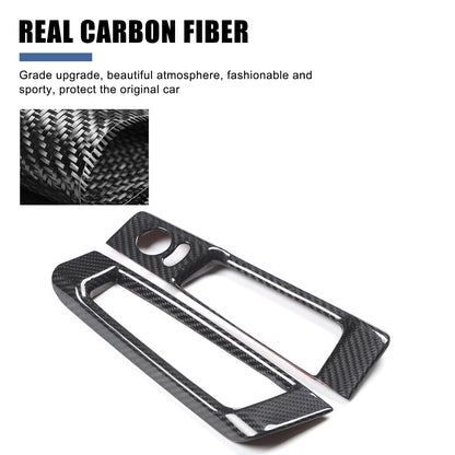 Real Carbon Fiber Mirror Adjustment Panel Trim For Fiat 500 312 2010-2022 4