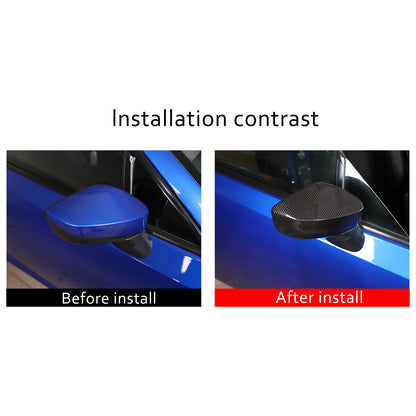 Real Carbon Fiber Side Mirror Cover Cap For 2013-20 Subaru BRZ Scion FR-S GT86 5