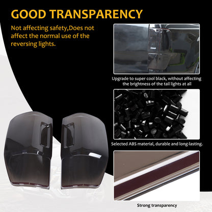 Smoked Black Rear Tail Light Guard Cover Trim For Ford Ranger T7 T8 2015-2022 US 19