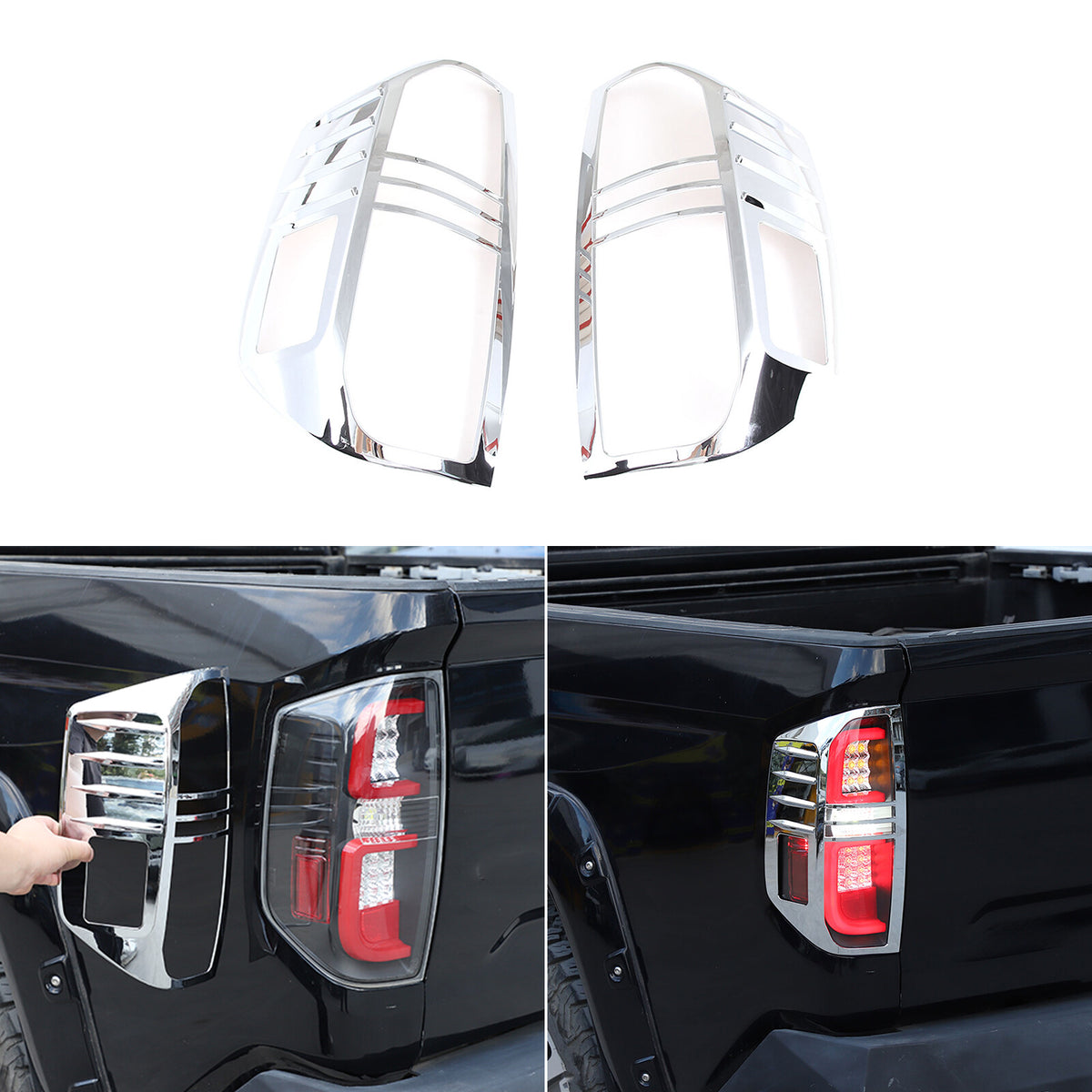 Chrome Taillight Cover Lamp Guard Trim Bezel For Toyota Tundra 2014-21 US 15