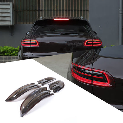 Smoked Blackout Rear Tail light Overlay Lens Cover For Porsche Macan 95B 15-18 3