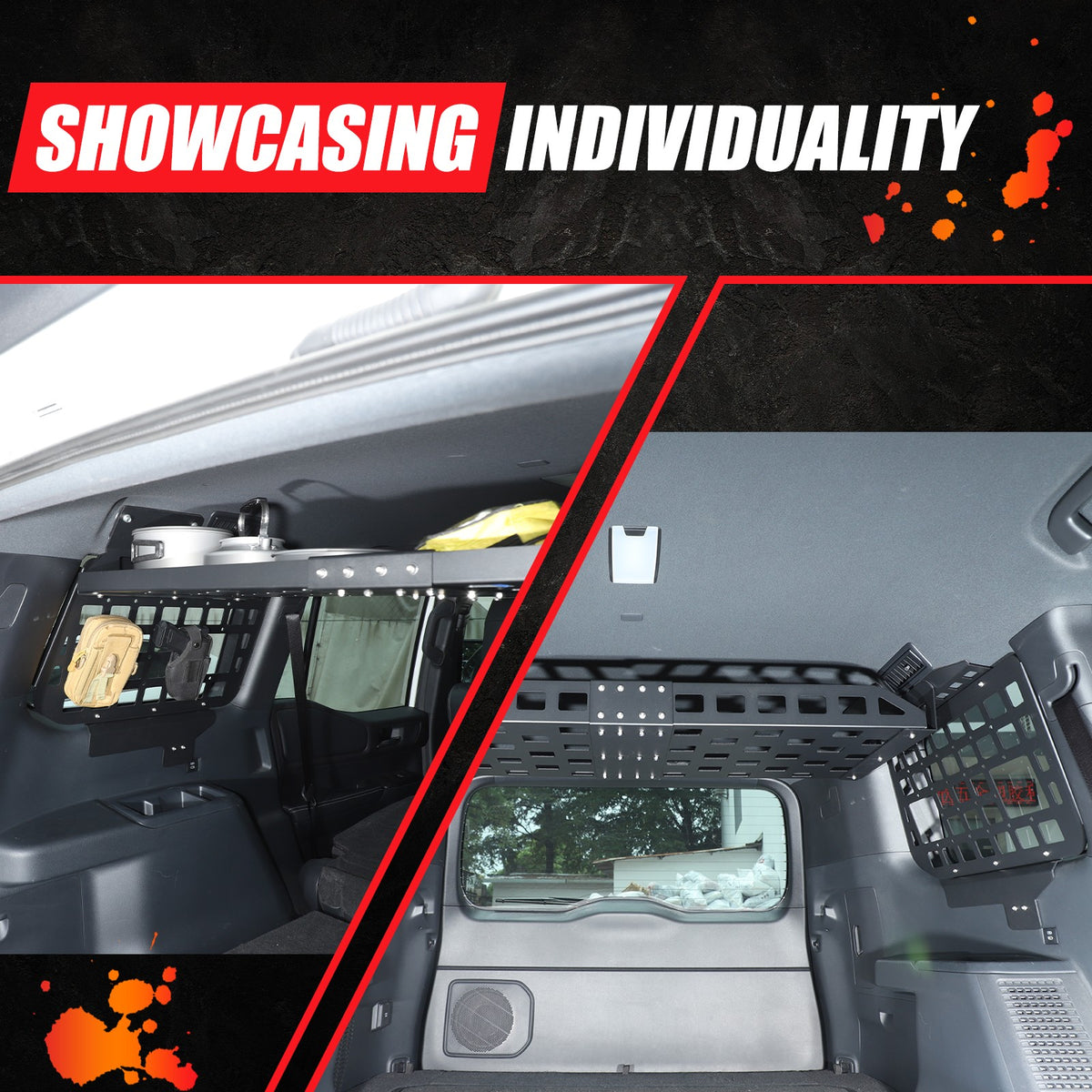 Molle Panel Trunk Shelf Storage Rack For Toyota Land Cruiser Prado LC250 2024+ 17