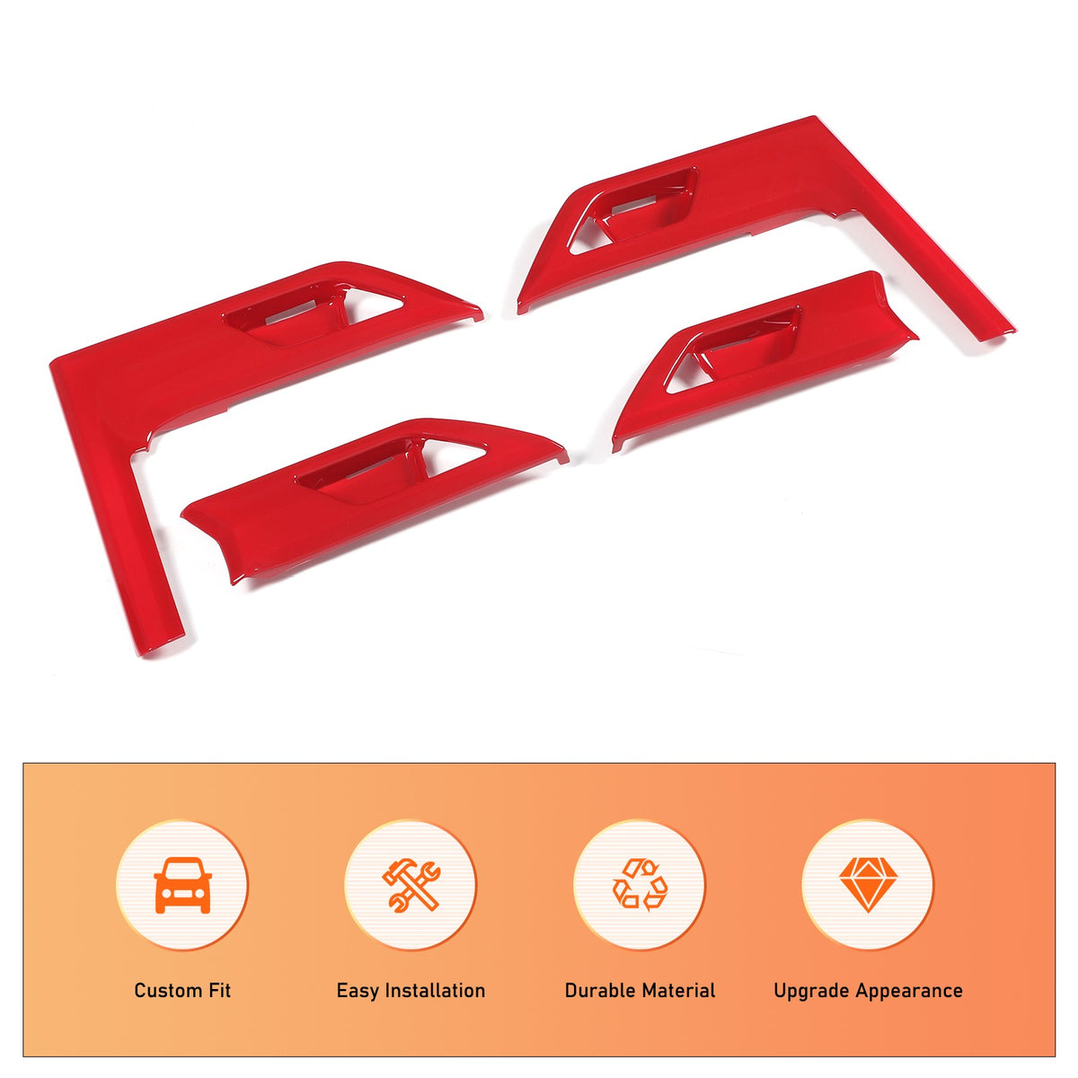 Sport Red ABS Inner Interior Door Bowl Trim Cover For Lexus GX 2024+ US 7