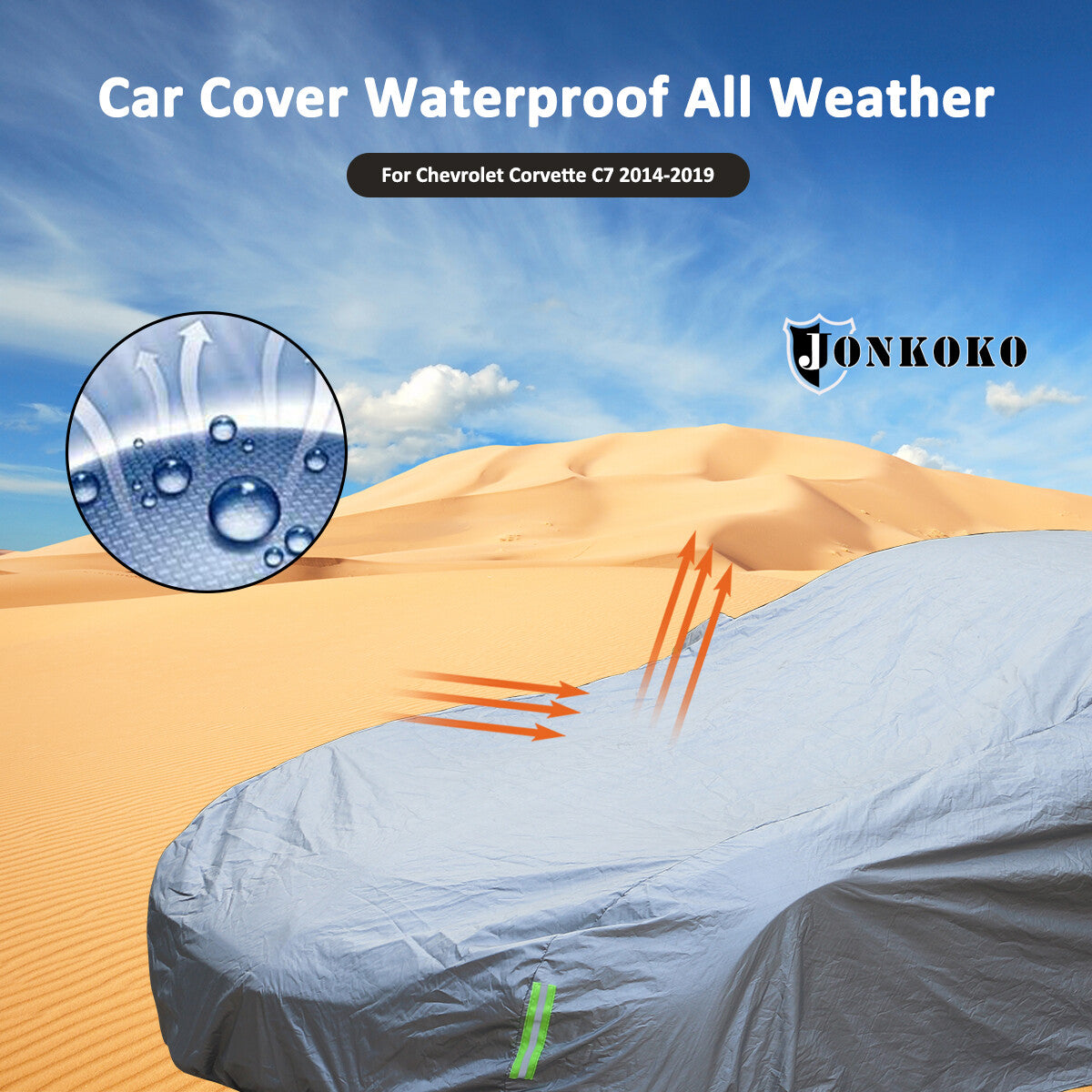 Sunscreen Snow Dust Rain Decoration Cover Car Cover For 14-19 Corvette C7 US 6