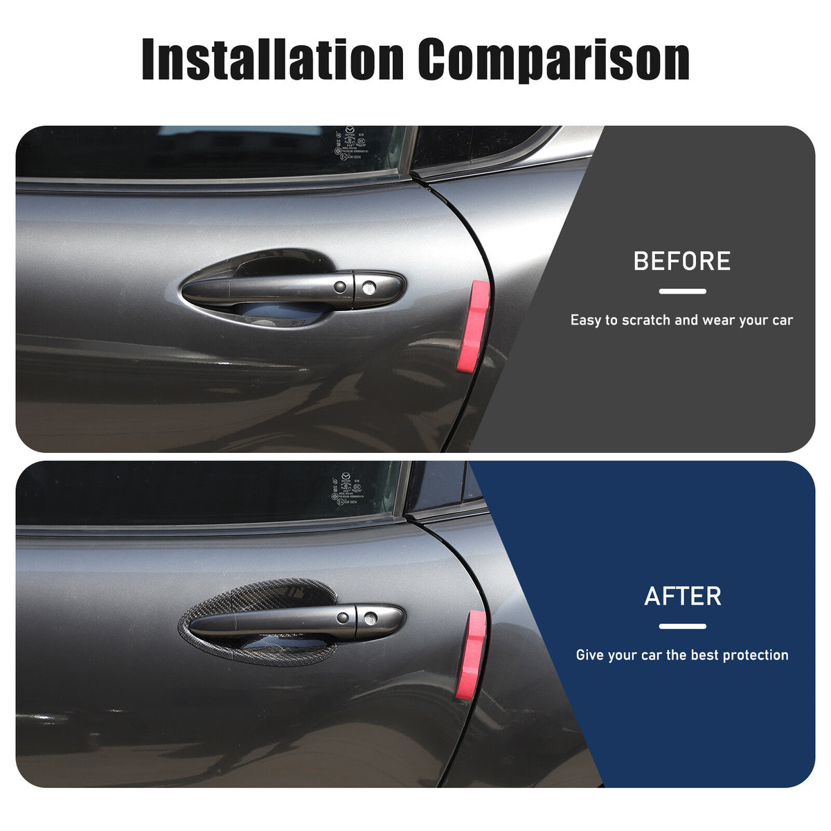 Real Carbon Fiber Exterior Outer Door Bowl Trim For Mazda MX-5 Miata 2016-2025 22