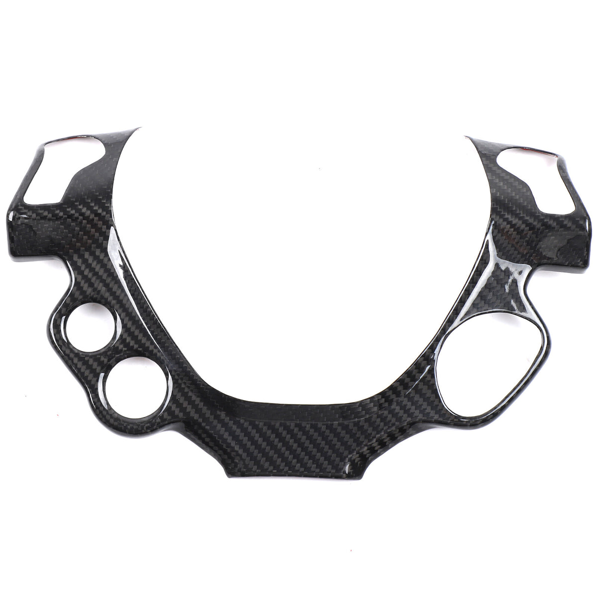 Real Carbon Fiber Steering Wheel Button Frame Trim For Ferrari 458 2011-16 4