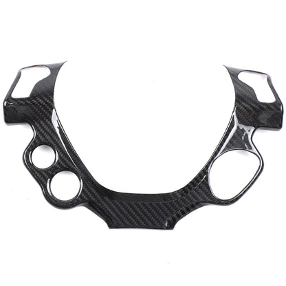 Real Carbon Fiber Steering Wheel Button Frame Trim For Ferrari 458 2011-16 4