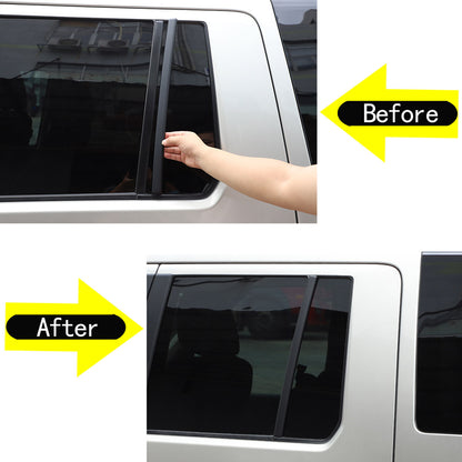 Matte Black A B Pillar Post Trim Set for Land Rover Discovery LR3 LR4 2010-16 14
