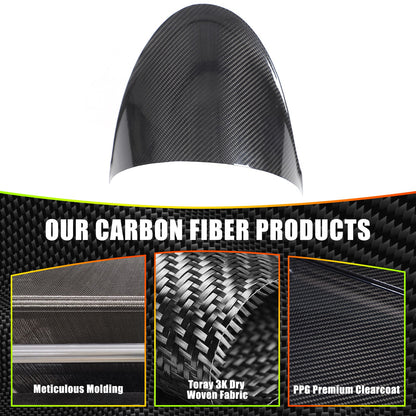 Real Carbon Fiber Dashboard Instrument Upper Trim For Fiat 500 312 2007-15 5