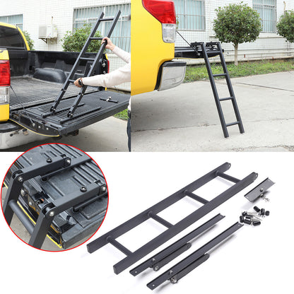 Black Alloy Truck Step Stair Tailgate Foot Ladder for TOYOTA TUNDRA 2007-2021 1