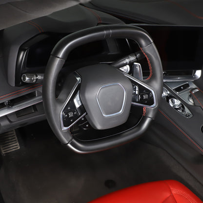 Matte Black ABS Full Interior Set Cover Trim Kit For Corvette C8 2020-25 - Styles 26-28 10